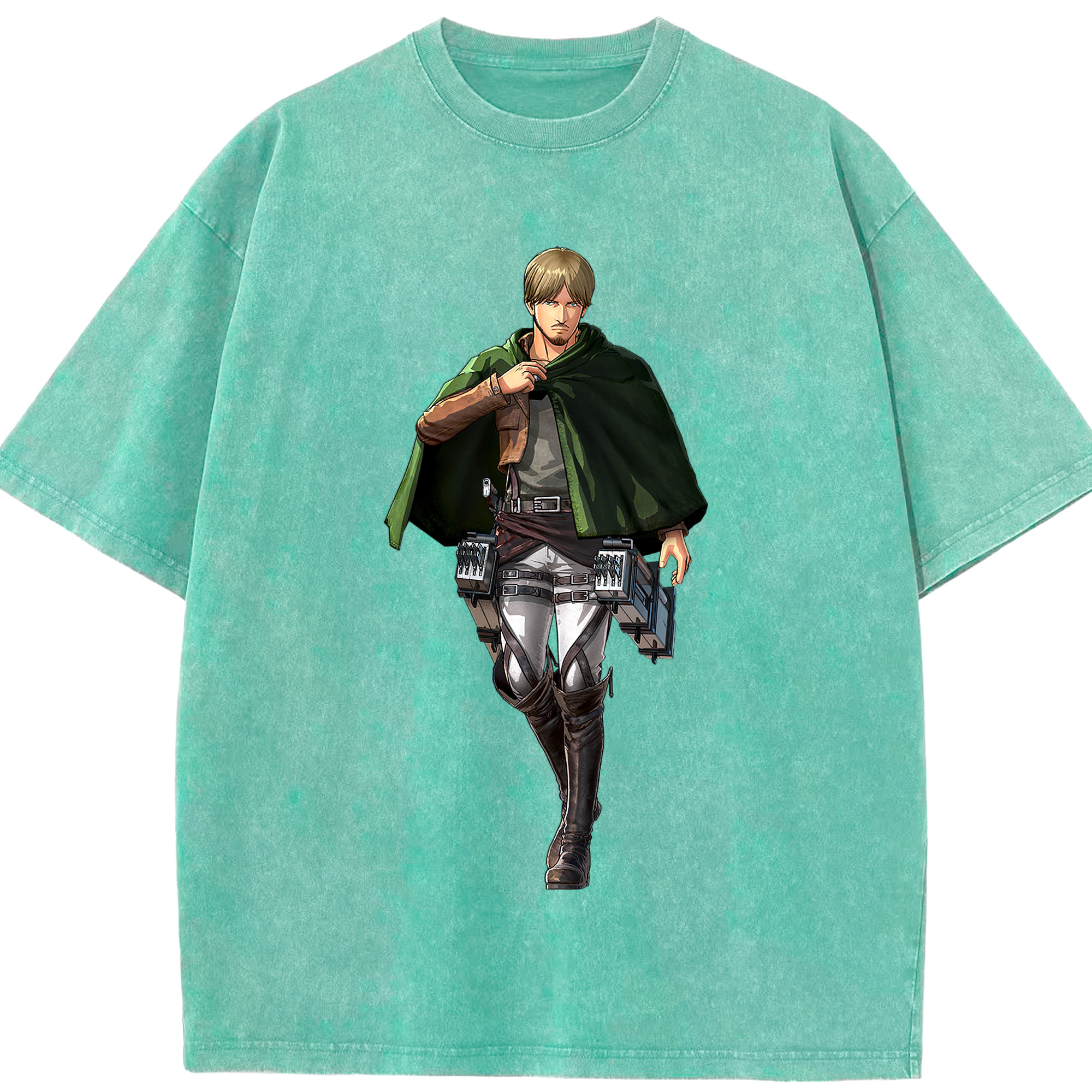 （画像用） 進撃の巨人 ミケ·ザカリアス Attack on Titan Mike Zakarius 綿100% ヴィンテージ風 半袖Tシャツ（フロントプリント）